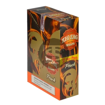 Zig Zag Wraps Premium Peach 25 Packs of 2 - Ejuicewarehouse