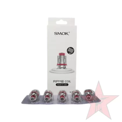 Smok RPM 2 Replacement Coils – 5 pack - RPM 2 Mesh 0.16ohm Coils (25-50W), RPM 2 DC 0.6ohm MTL Coils (15-25W)