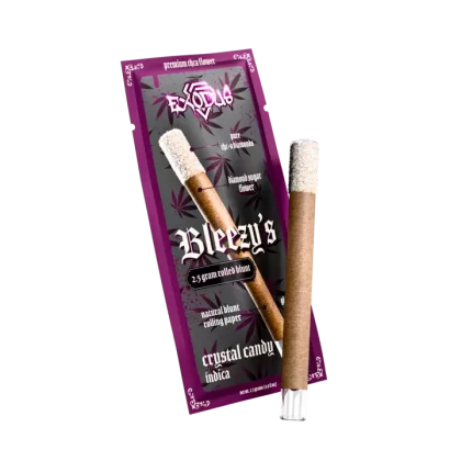 Exodus Bleezy’s THCa Diamonds Blunt 2.5g - strain#Crystal Candy (Indica)>Frisky Dragon (Sativa)>Red Mimosa (Hybrid)