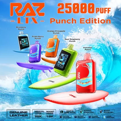 RAZ LTX “Punch Edition" 25K Puff Disposable Device – 25000 Puffs - Triple Berry Punch