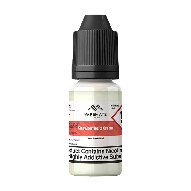 Vapemate Classic Strawberries & Cream 10ml - Ecigwizard