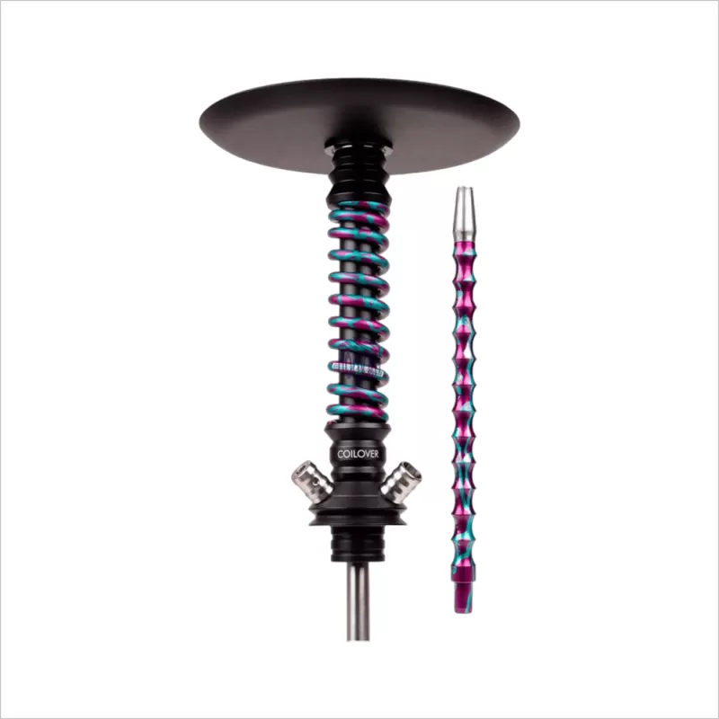 Shisha Mamay Customs Coilover Mini Anod Black Matte Purple Tiffany Splash - Mamay Customs / Uszczelka / Dyfuzor / Talerzyk / Ustnik / Aluminium / Khaki