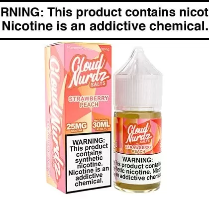 STRAWBERRY PEACH BY CLOUD NURDZ SALT 30ML - Vapejuice