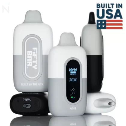 Fifty Bar V2 Silver Series 20mg Disposable Vape - Vapordna