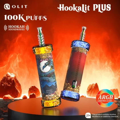 OLIT HookaLit "PLUS" 100K Puffs Disposable E-Hookah - 100,000 Puffs - Watermelon Mint