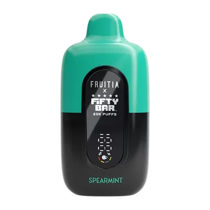 Spearmint FRUITIA X Fifty Bar 20K - Nicotine#50mg~Size#Single>5 Pack