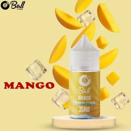 8 BALL SALT MANGO SUPER COOL VAPE ELIQUID - 35MG SALT NIC, 50 MG SALT; Vape Product
