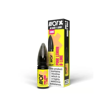 Pink Lemon & Lime Nic Salt e-Liquid by Riot X - STRENGTH#5mg>10mg>20mg