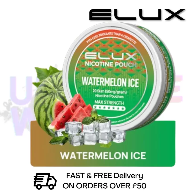 Watermelon ICE Elux Legend Nicotine Pouches – ONLY £3.99