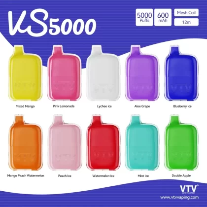 Original VTV VS5000 Rechargeable Disposable Vape Pen Device 5000 Puffs 600mah ( )