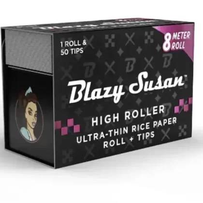Blazy Susan High Roller Kit – Ultra Thin Wide Rice Paper Roll 8m + Tips