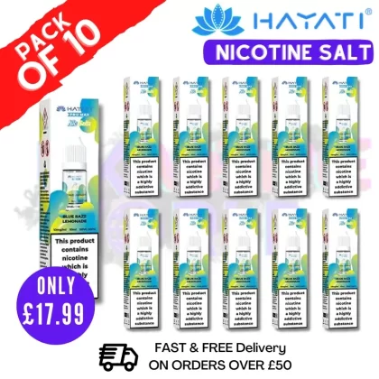 Blue Razz Lemonade Hayati Pro Max Nic Salt Box Of 10