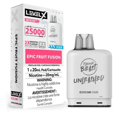 LEVEL X FLAVOUR BEAST UNLEASHED BOOST POD 20ML – EPIC FRUIT FUSION