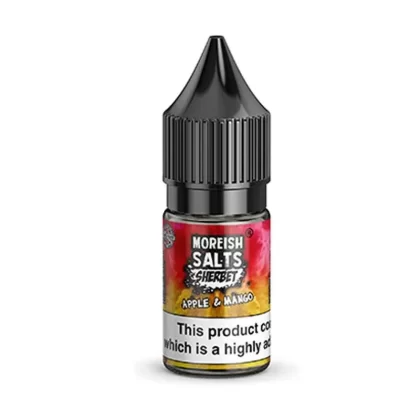 APPLE & MANGO SHERBET NICOTINE SALT E-LIQUID BY MOREISH SALTS - Nicotine Strength#10ml Bottle - 10mg Nicotine>10ml Bottle - 20mg Nicotine