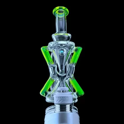 Iridescent Glass x Ion Glass : Le Superior XCR Puffco Peak Attachment – Le Faceted Slyme