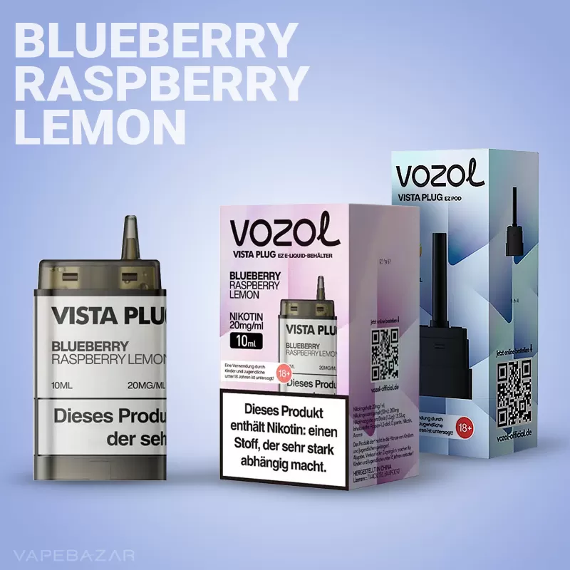Vozol Vista Plug EZ Pod Set – Blueberry Raspberry Lemon - Image 2