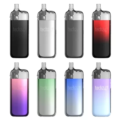 SMOK Tech247 Pod System 30W 1800mAh - Color#Black>Silver>Gun Metal>Red Black>Pink Purple>Green Gradient>Blue Gradient>Purple Blue