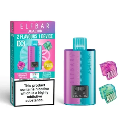 Elf Bar Dual 10K Puffs Prefilled Pod Kit 2 in 1 Vape - Only in £8.99 - Grape Edition