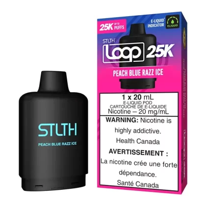 STLTH Loop 25K E-Liquid Pod Pack – Peach Blue Razz Ice - Nicotine Strength#20mg/ml
