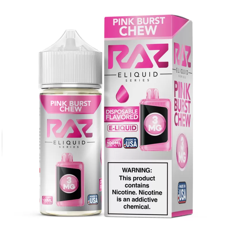RAZ - Pink Burst Chew - 100ML E-Liquid - 6MG