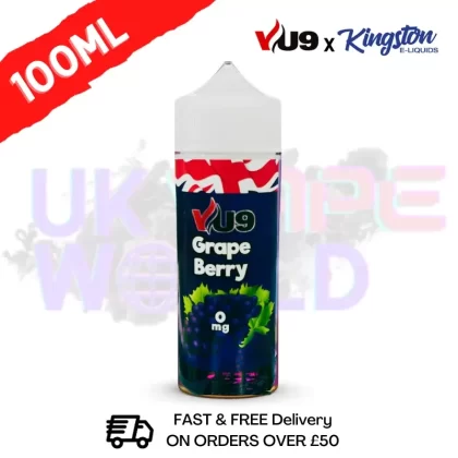 Grape Berry Shortfill Juice 100ML Eliquid – VU9 x Kingston