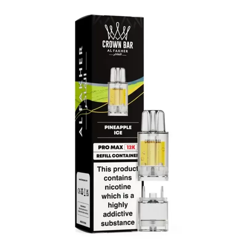 Al Fakher Crown Bar Pro Max 12K Prefilled Pod Pineapple Ice - Nicotine Strength#20mg