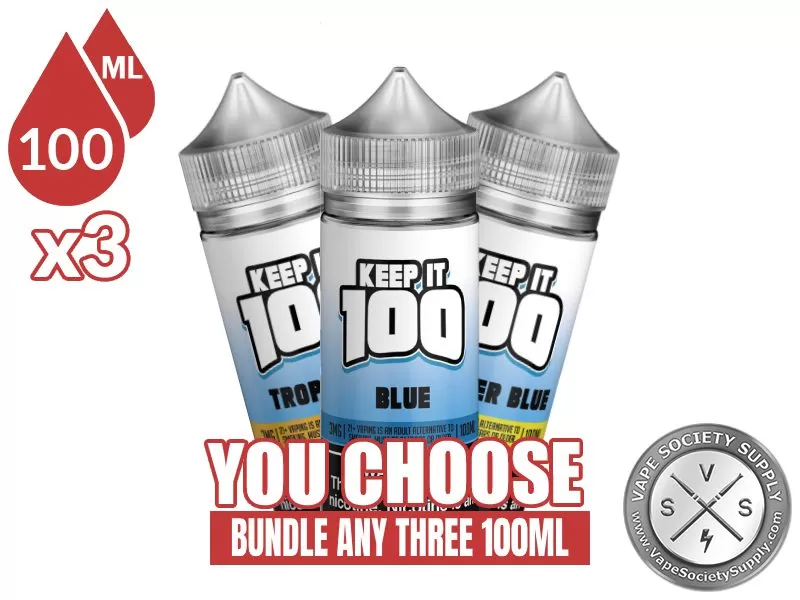 Keep It 100 Vape Juice Bundle 3x100ml (300ml)