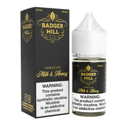 BADGER HILL RESERVE SALT - Milk & Honey - 30ML E-Liquid - 30MG