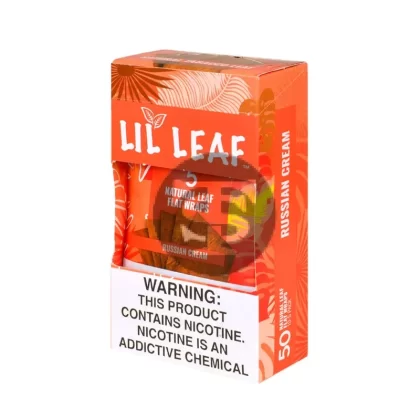 Lil Leaf Natural Flat Wraps 10 packs of 5, Russian Cream - Ejuicewarehouse