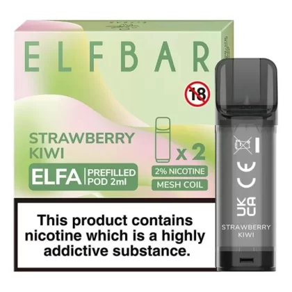 STRAWBERRY KIWI ELF BAR ELFA PREFILLED POD - Eliquidsupply