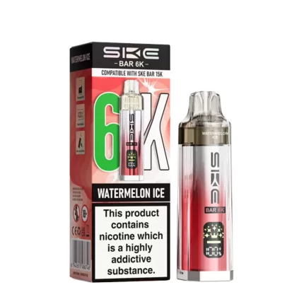 SKE Bar 6k Prefilled Vape Kit - Prefilled Pod Kit; Blueberry Sour Raspberry, Cherry Ice
