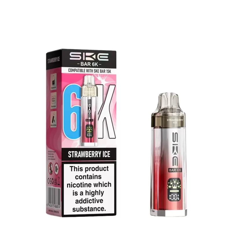 SKE Bar 6k Prefilled Vape Kit - Prefilled Pod Kit; Blueberry Sour Raspberry, Cherry Ice - Image 3