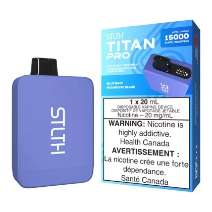 STLTH Titan Pro Disposable Vape Device - Blue Razz - 20mg/ml