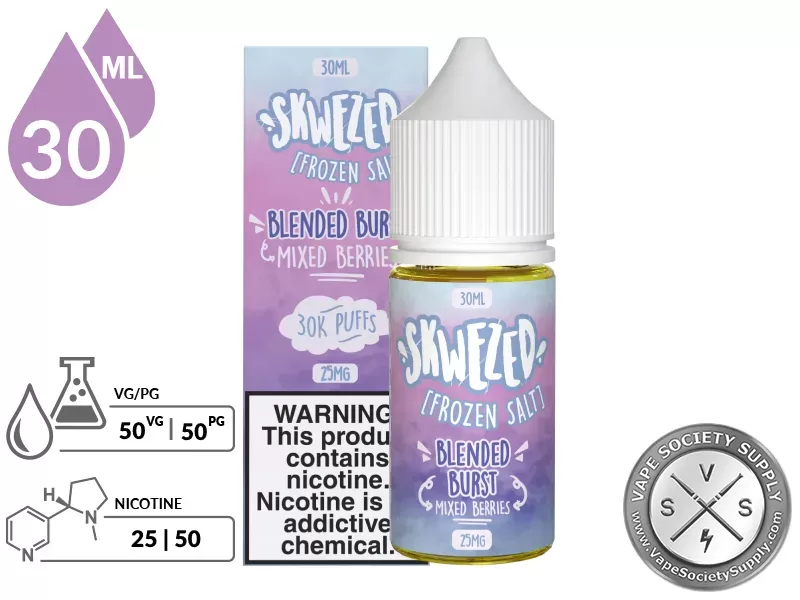 Mixed Berries Iced SKWEZED SALT 30ml - Image 2