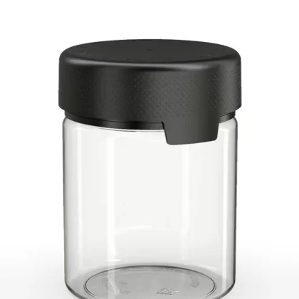 CHUBBY GORILLA | Child Resistant Clear Plastic Aviator XL Container w/ Black Cap | 550mL – 18.5oz – 60 Count