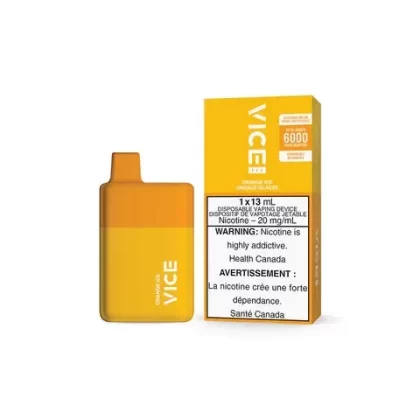 Vice Box Rechargeable Disposable Vape – 6000 Puffs – Orange Ice - Eliquidsupply
