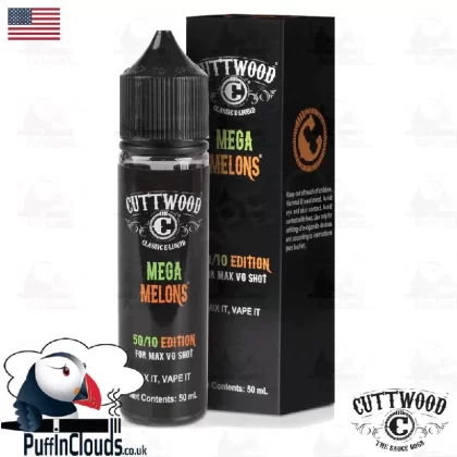 Cuttwood Mega Melons E-Liquid (50ml Short Fill) BBE Oct 2021 – Reduced to Clear