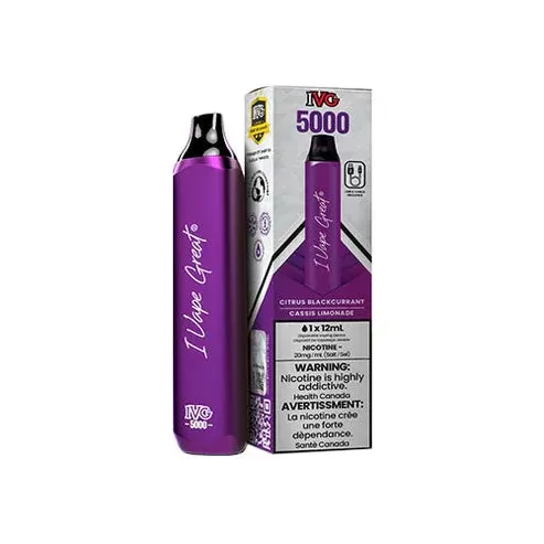 IVG 5000 PUFFS DISPOSABLE VAPE – Citrus Blackcurrant