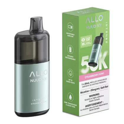 Allo Intense Nuud 50K Disposable Vape Device - Strawberry Kiwi 20ml - 20mg/ml