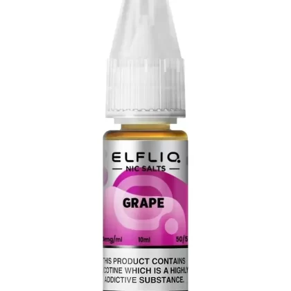 Elf Bar Elfliq Grape Nic Salt Vape Juice - Strength 5mg
