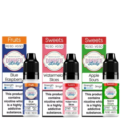 5 Dinner Lady Vape Juice 50/50 – 10ml E Liquid – All Flavours – TPD - Vapestorm Co