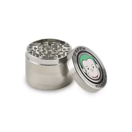 Green Monkey Grinder – Silver 55mm - Ejuicewarehouse