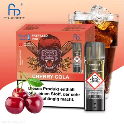 RandM Tornado Pods – Cherry Cola (2er Pack) - RandM / Kirsche / Cola / ca. 1200 insgesamt / 20mg/ml