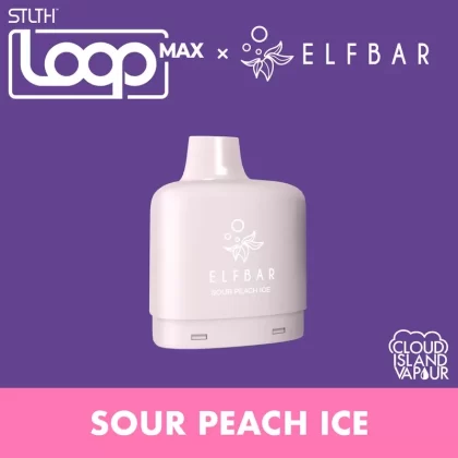 STLTH LOOP MAX X ELFBAR Pod Pack – Sour Peach Ice - Strength#20mg