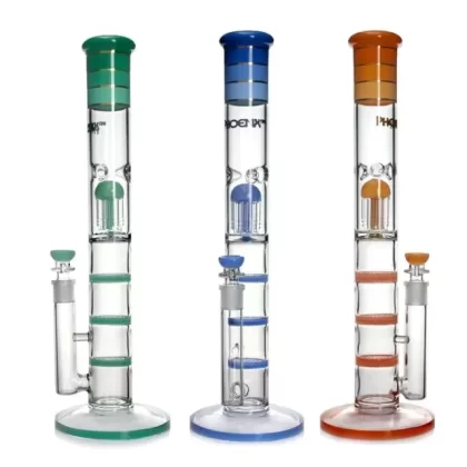 Phoenix Star 16 Inches Percolator Bong with 8 Arms Tree Perc & Triple Honeycomb Percs