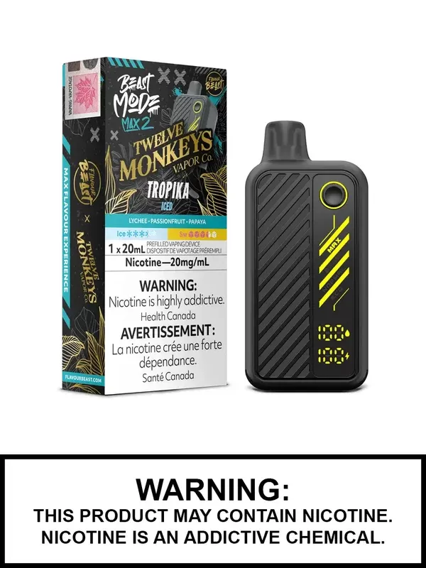Tropika Iced Twelve Monkeys Beast Mode Max 2 Disposable Vape