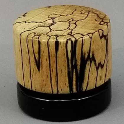 5ml Black Glass Container with Spalted Beech Top by PhattPiggie