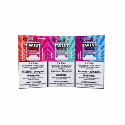 Twist bar Disposable Vape 10K Puffs ( 20MG Intense ) - Pink BBG / Cool Mint / 20MG Intence