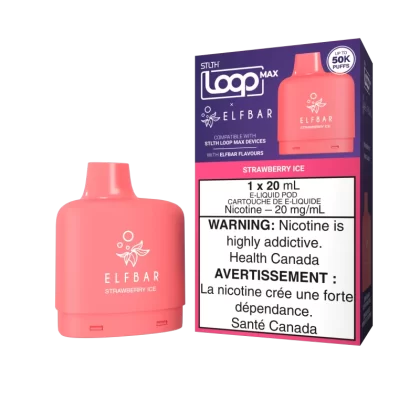 STLTH LOOP MAX X ELFBAR Pod Pack - Strawberry Ice - 20 mg/mL (wholeseller) - Excise ON, 20 mg/mL - ON (96D1B5)