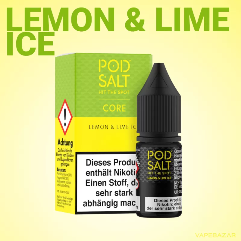 Podsalt Core – Lemon & Lime Ice - Vapebazar - Image 2